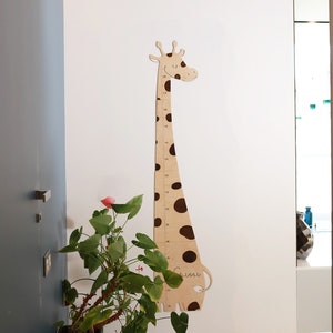 Wooden Giraffe height chart for kid - safari nursery decor- baby room wall decor - keepsake baby gifts