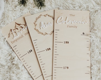 Gepersonaliseerde groeimeter - wanddecoratie van de kinderkamer - babycadeau