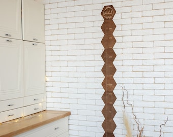 Wooden height chart,Growth chart ruler,Custom nursery decor,Baby shower gift