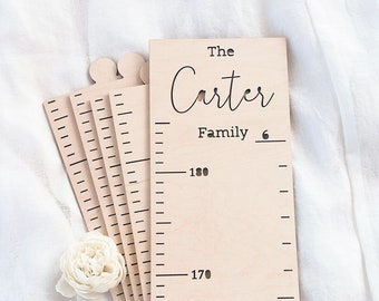 Family growth chart | Baby Shower Gift | Wood Height Chart