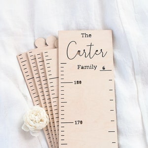 Family growth chart | Baby Shower Gift | Wood Height Chart