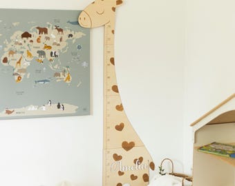 Personalized Giraffe Growth Chart | Safari Nursery Decor