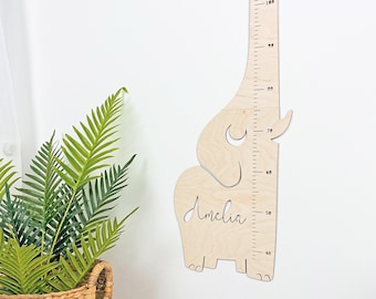 elephant personalized height ruler-Growth Chart-elephant nursery wall decor- custom baby shower gift -new parents gift