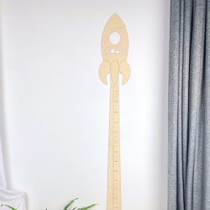 Rocket Growth Chart-personalized wooden height chart- Space Nursery Decor-baby shower gift