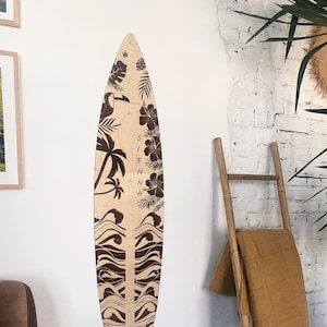 Wachstumskarte / Surfboard Growth Height Chart Lineal / Ocean Themed Kinderzimmer Wanddekoration / Baby Geburtstagsgeschenk