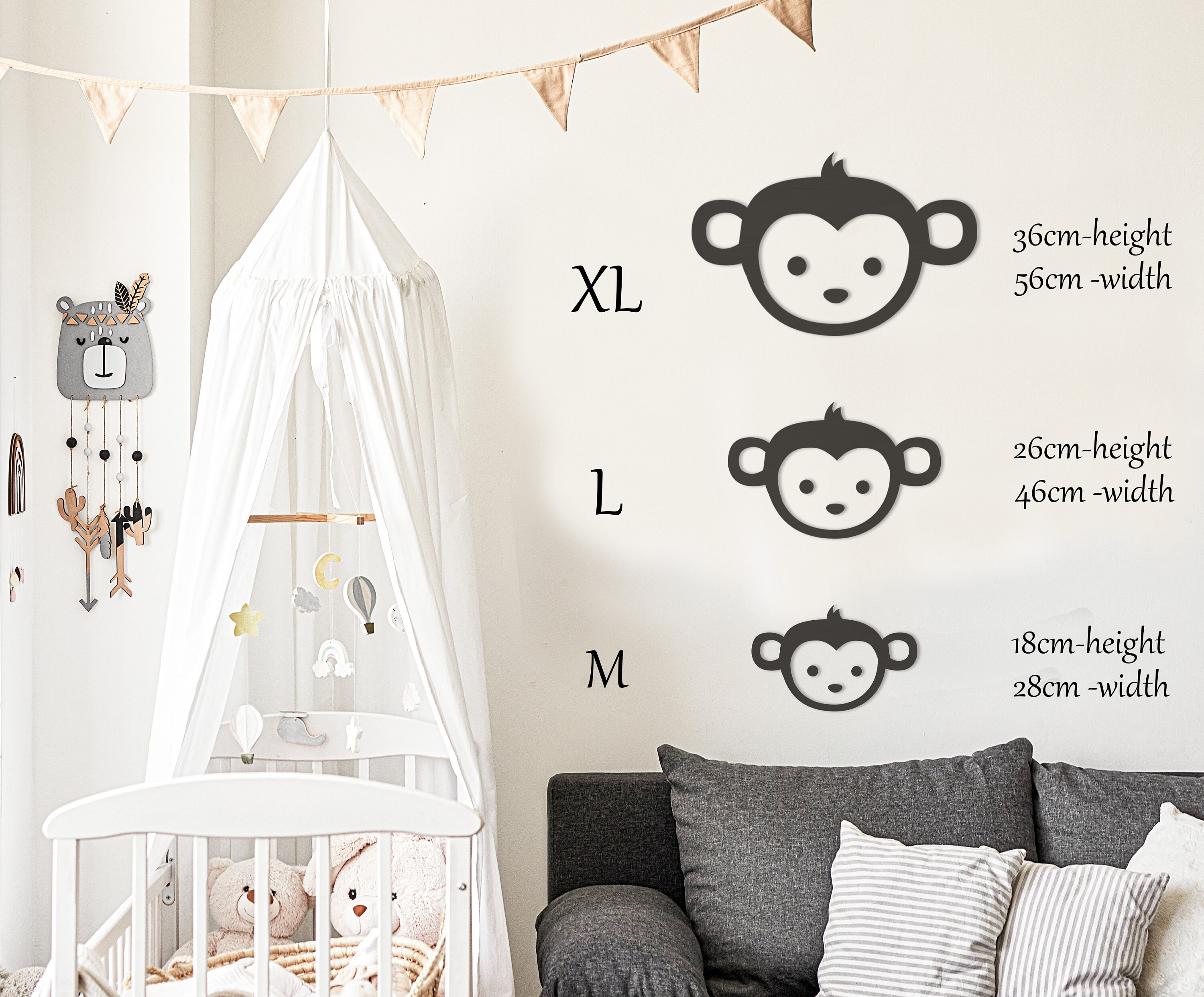 Safari Nursery Wall Decor Woodland Children's Room Decor Etsy