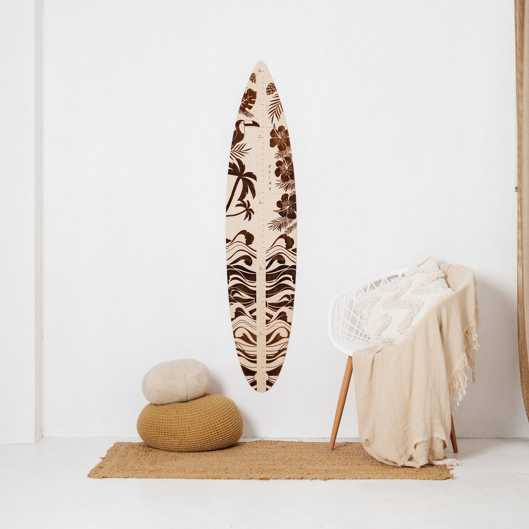 Surfboard Growth Chart Ocean Growth Chart Ocean Themed Nursery Wall