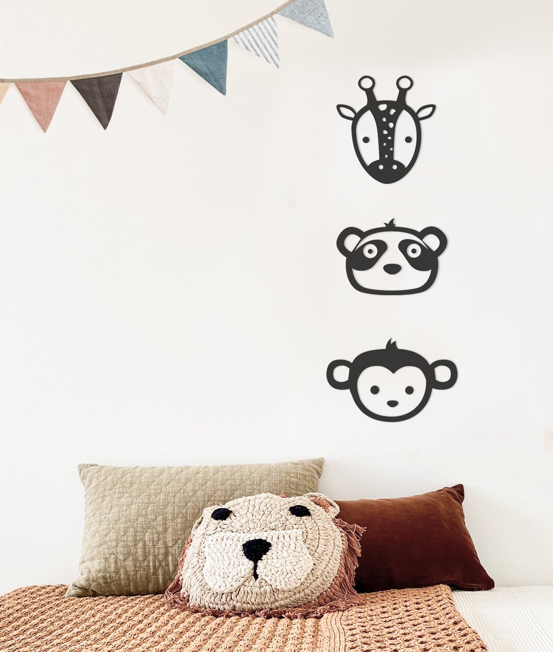 Safari Nursery Wall Decor Woodland Children's Room Decor Etsy