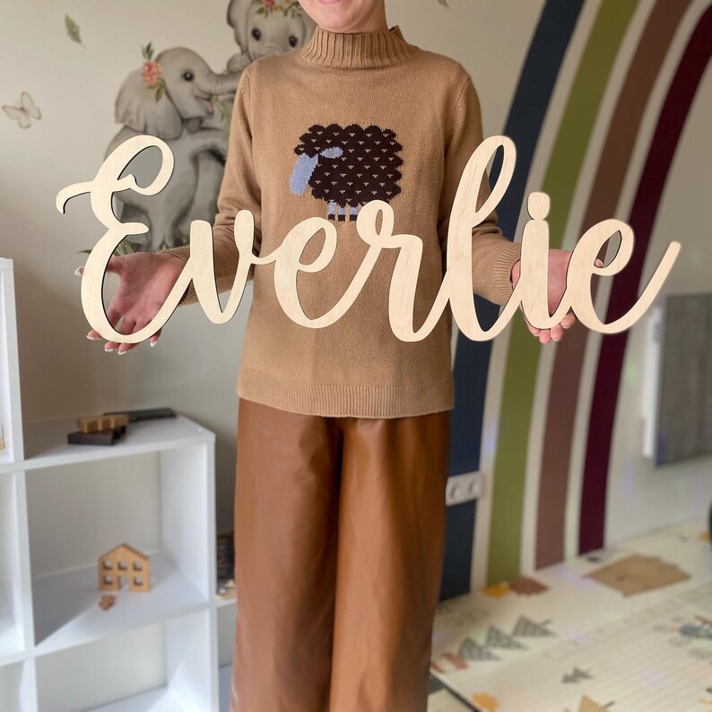 Custom Wooden Name Sign for Nursery Name Sign for Nursery Wall Decor