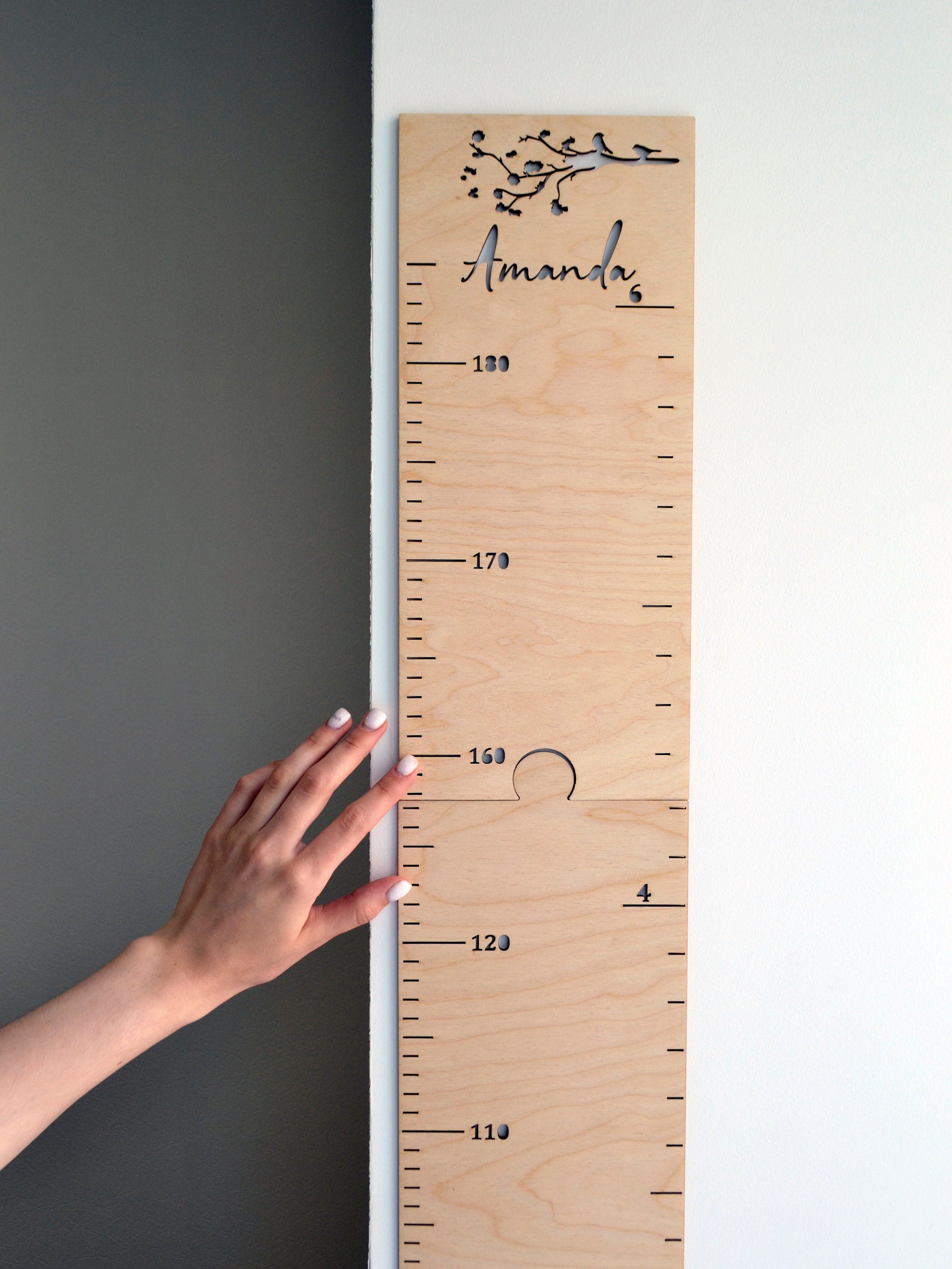 growth chart personalised chart gift for kids height ruler etsy