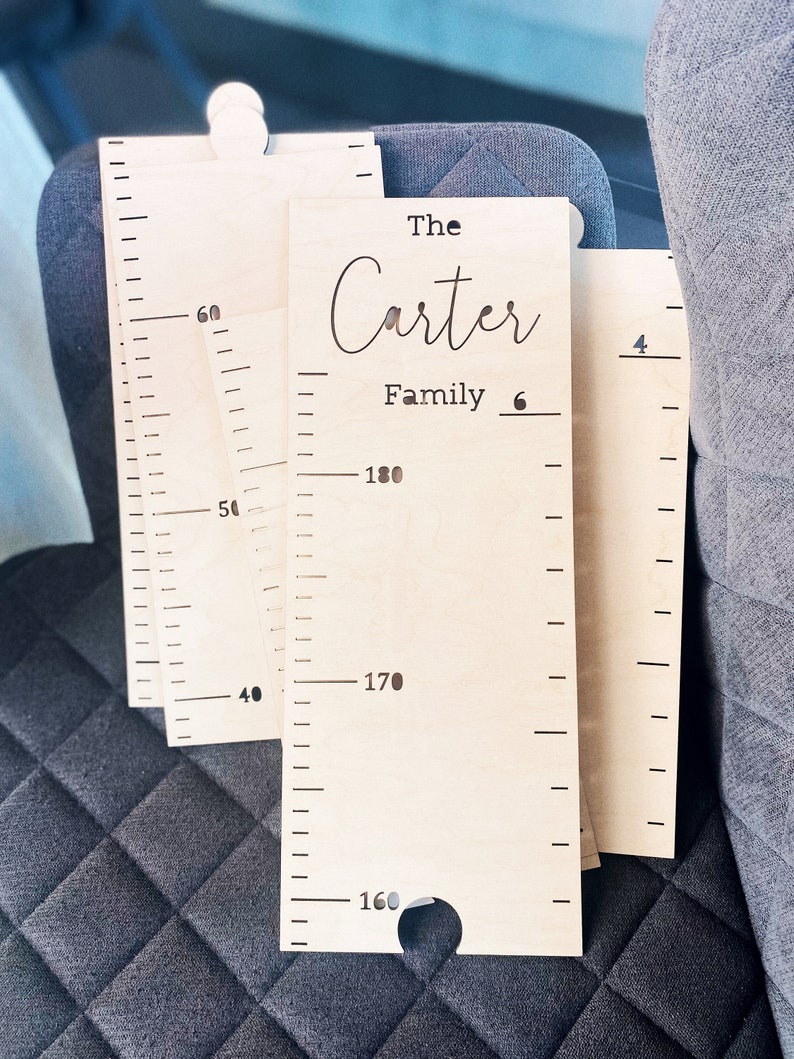 Familjens tillväxtdiagram | Babyshowerpresent | Trälängdsdiagram bild 2