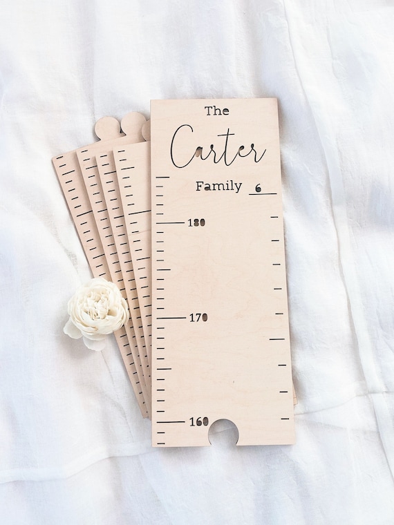 Family growth chart | Baby Shower Gift | Wood Height Chart