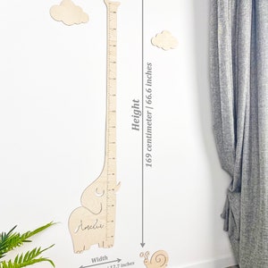 elephant personalized height ruler-Growth Chart-elephant nursery wall decor custom baby shower gift new parents gift image 8