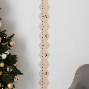 Messlatte für Babys in Hexagon - Sechseck - Geschenk zur Geburt - Geschenke für 1 Jahr - Kinder