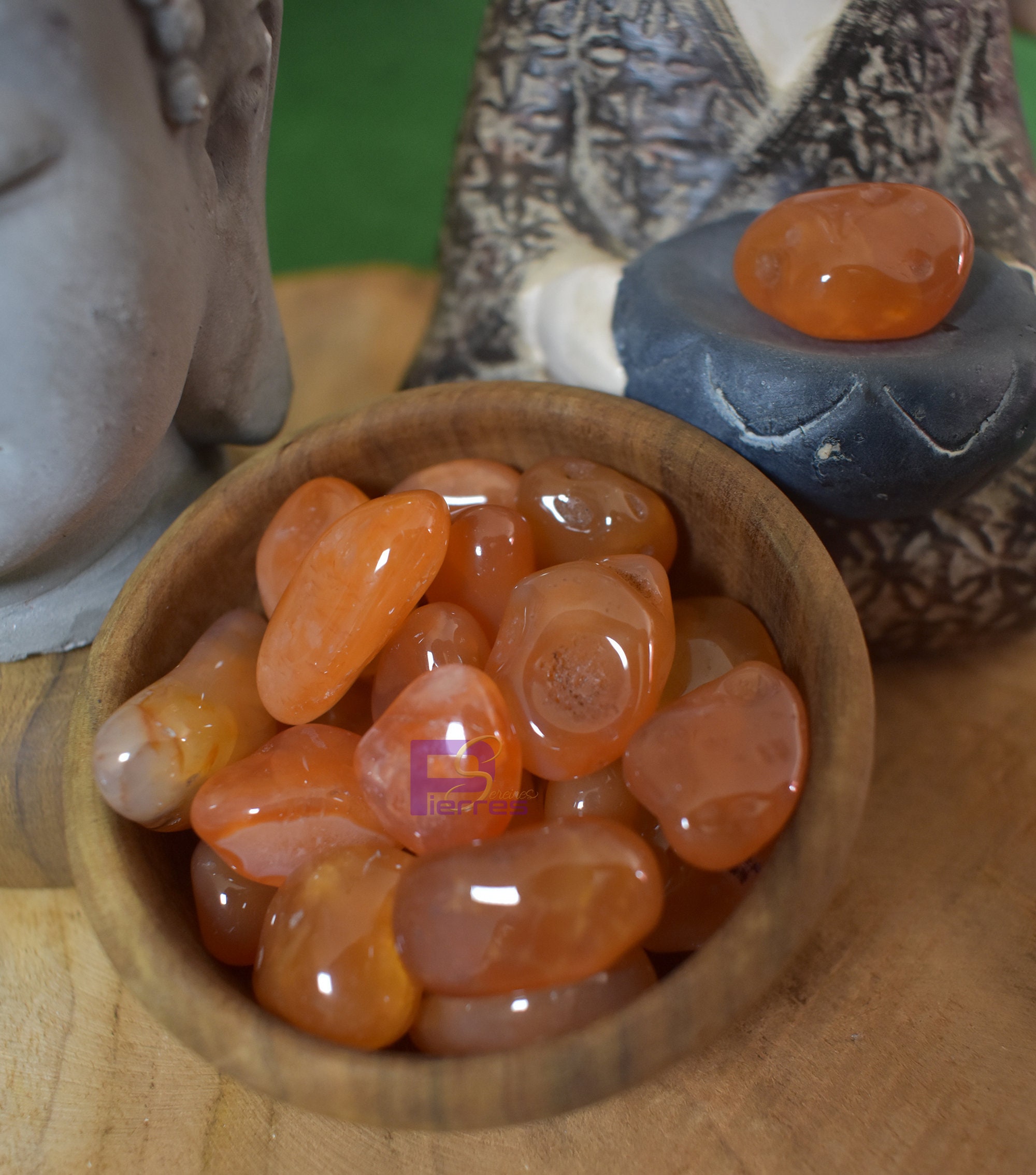 Cornaline - Lithothérapie Pierre Roulée 15 à 25 mm Origine Botswana