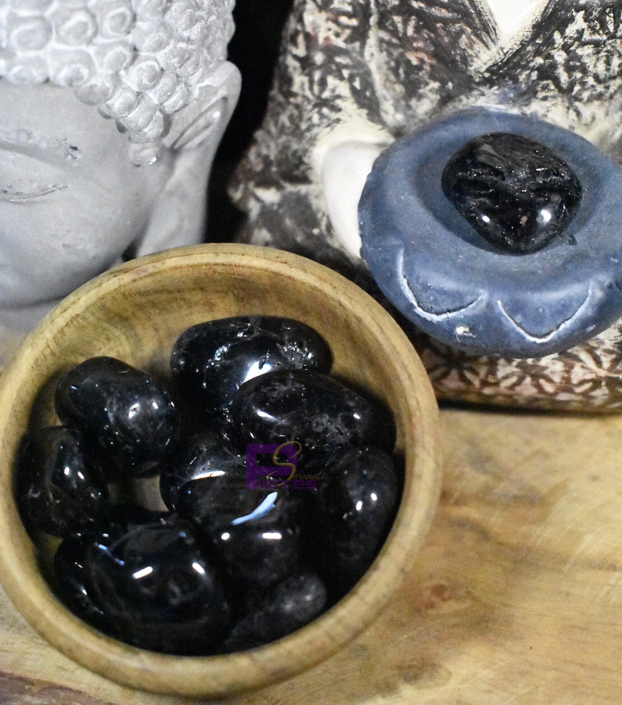 Tourmaline Noire | Schorl - Lithothérapie Pierre Roulée 20 à 30 mm Qualité Ab Origine Brésil