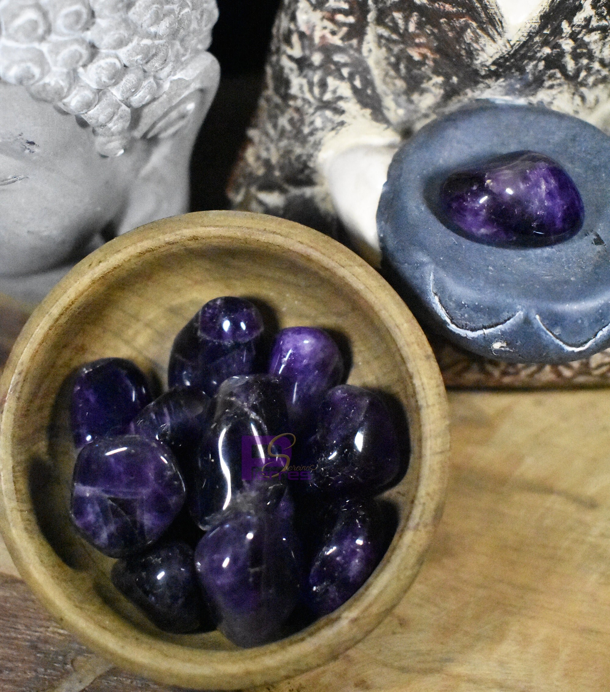 Améthyste - Lithothérapie Pierre Roulée 20 à 30 mm Qualité A Origine Uruguay