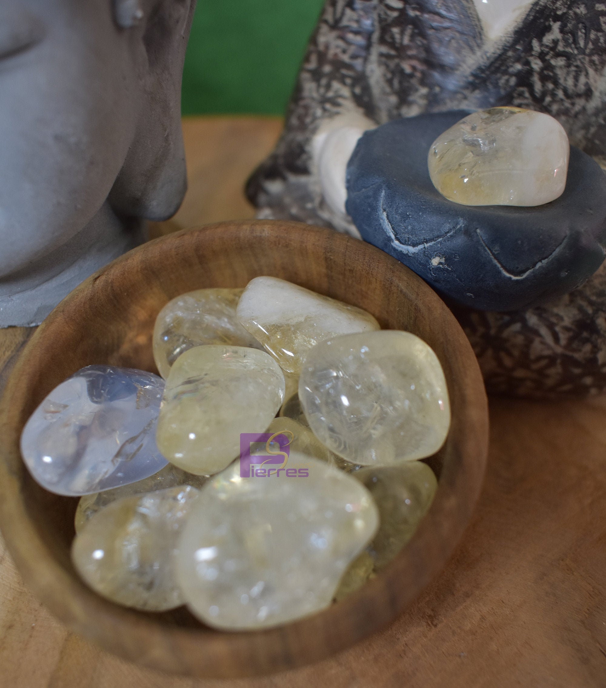 Citrine Chauffé - Lithothérapie Pierre Roulée 20 à 30 mm Origine Brésil