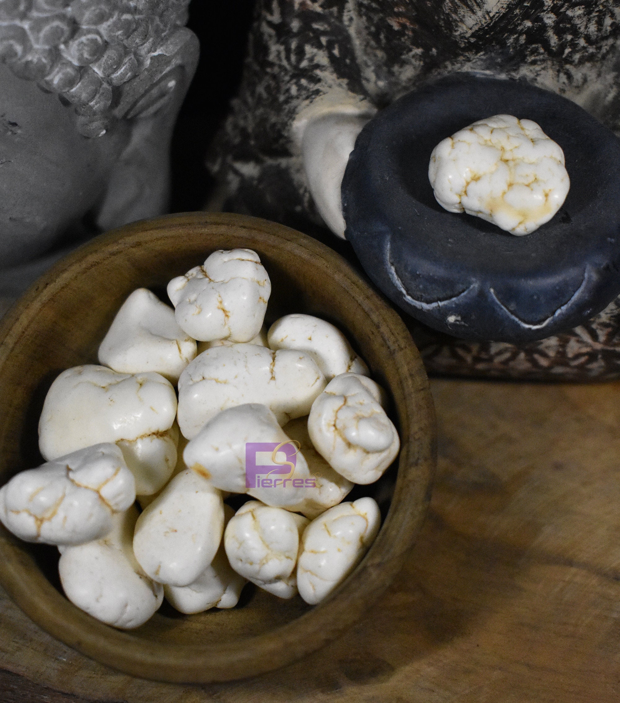 Magnésite - Lithothérapie Pierre Roulée Qualité Ab 15 à 20 mm Origine Afrique Du Sud