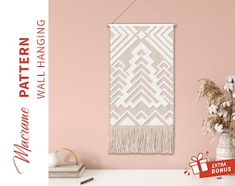 Macrame PATTERN -  Pattern, Instruction and Knot Guide - Digital download - DIY Macrame Boho Wall Hanging tutorial - "Christmas star".