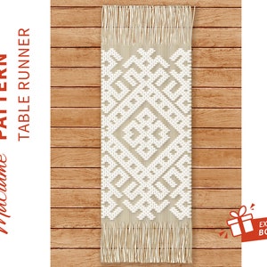TABLE RUNNER pattern - macrame tutorial - &quot;Pino&quot; - DIY Macrame Boho pdf Pattern, Instruction and Knot Guide - Digital download -