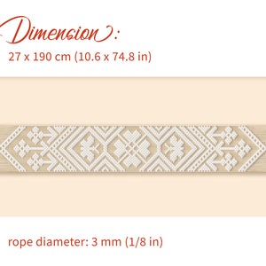 Macrame Table runner pattern "Primavera M"