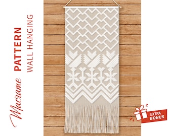 Macrame PATTERN - wall hanging tutorial - "Roses' hearts" - DIY Macrame Boho  Pattern, Instruction and Knot Guide - Digital download -