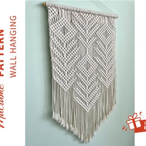 Macrame PATTERN -  Pattern, Instruction and Knot Guide - Digital download - DIY Macrame Boho Wall Hanging tutorial - "Vessa".
