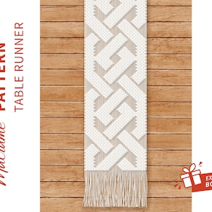TAFEL RUNNER patroon - macrame tutorial - "Poggio" - DIY Macrame Boho pdf patroon, instructie en knoopgids - digitale download -