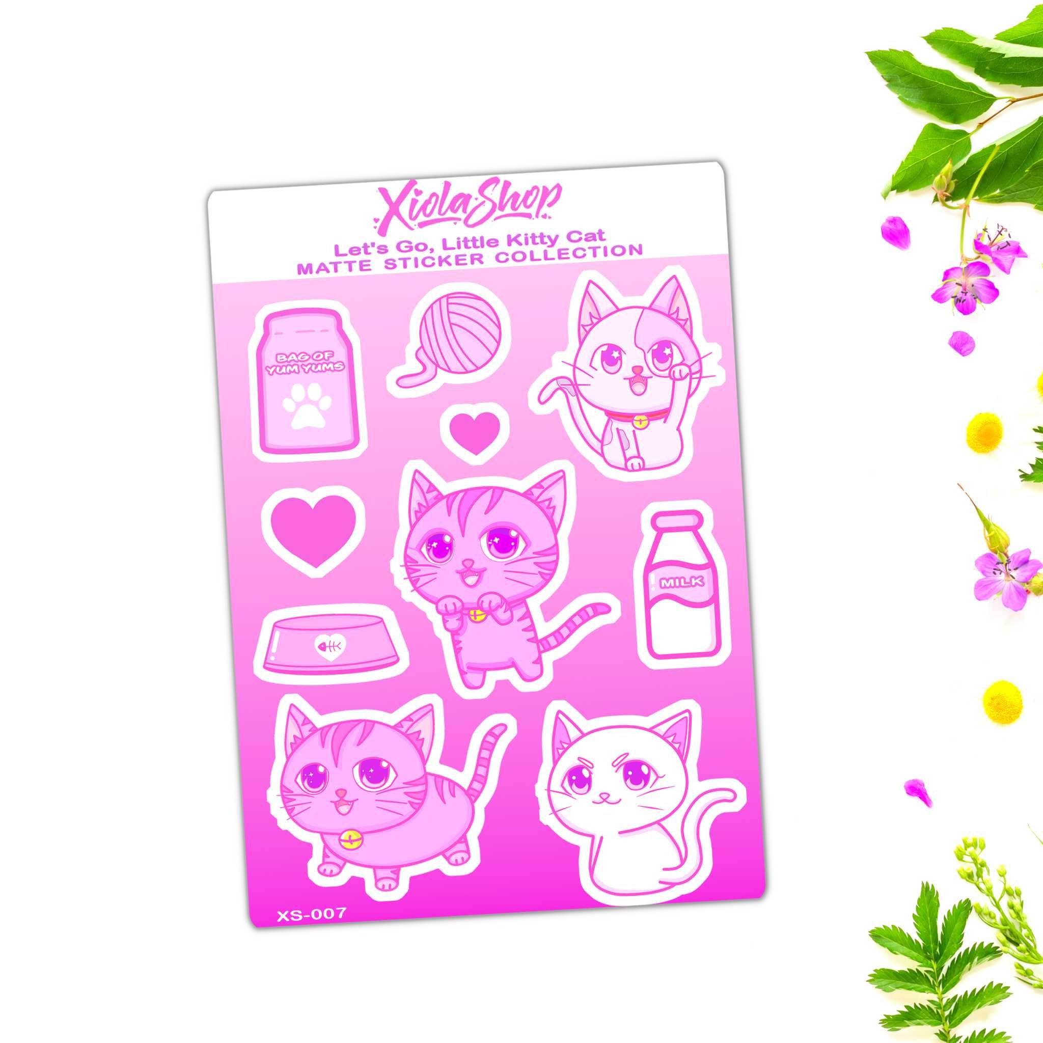 Let's Go Little Kitty Cat Vinyl Sticker Sheet, Bullet Planner, - Etsy