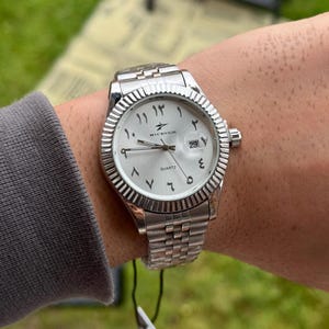 Luxury Style Men’s Quartz Watch with Arabic Numerals | Stainless Steel | Gift-Ready in Box