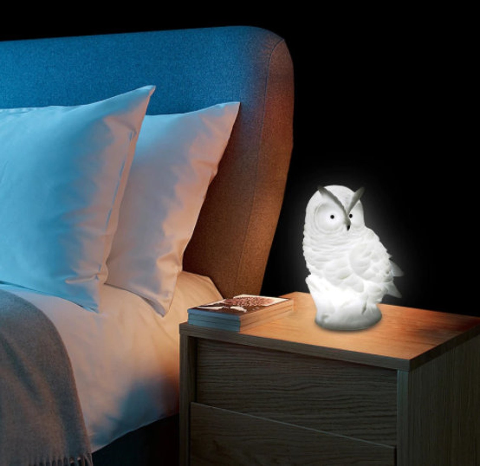 LED Bedside Table Lamp Night Lights Owl Lamp DC5V Cute LED Etsy