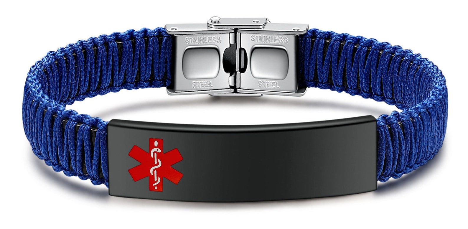 Customized Stylish Medical Alert ID Bracelet for Women Blue Etsy