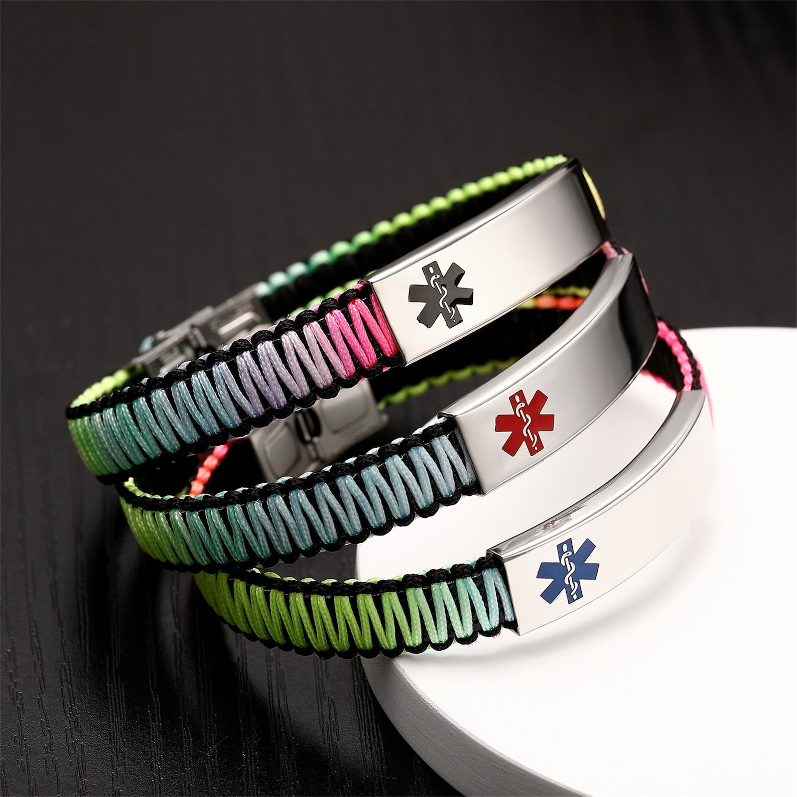 Customized Stylish Medical Alert Id Bracelet For Women Etsy