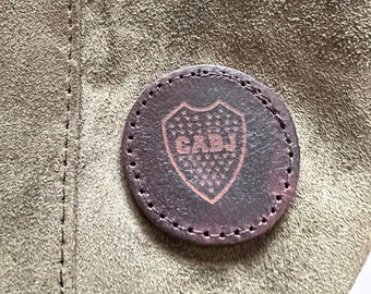 Personalisierte Yerba Mate Tasche, Yerbera, Embleme des Fußballvereins, Lasergraviertes Logo