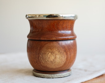 Mate gourd premium quality handmade carob wood