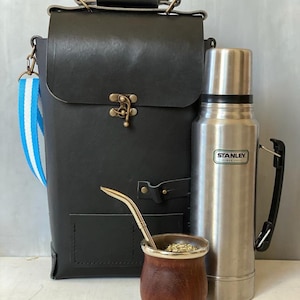 Bolsa de piel para Mate, matera, estuche de transporte para set de mate