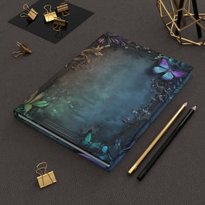 Gothic Butterfly Journal, Gothic Garden Notebook, Dark Fantasy Forest Notebook