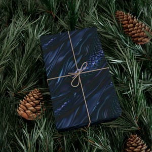 Blue Dragon Scales Gift Wrap: Fantasy Silk Paper