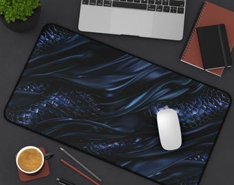 Dragon Scales Desk Mat and Mousepad Set: Fantasy Gaming Decor