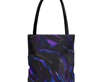 Purple Dragon Scales and Silk inspired Shoulder bag, Shopping Bag, Travel Bag