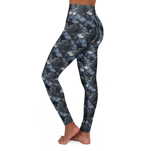 Dragon Scales Leggings, Dragon Yoga Pants, Mermaid Leggings, Soft Yoga Leggings, Gift for her, Gift for Yogi