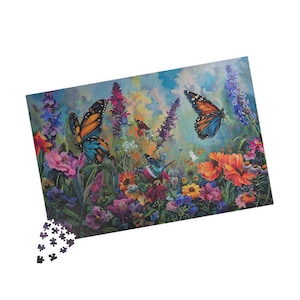 Enchanting Butterfly Flower Garden Puzzle (110, 252, 520, 1014-piece)