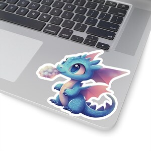 Baby Dragon Kiss-Cut Stickers, Dragon Sticker, Mythical Creature Decals, Cute Fantasy Animal Label, Laptop Decal, Planner Sticker, Scrapbook