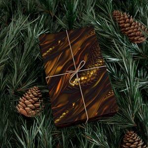 Dragon Scales Gift Wrap: Gold & Silk Fantasy Paper