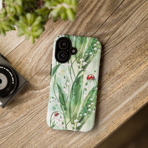 Lily of the Valley Ladybug Design cell phone case for Samsung, iPhone and Pixel