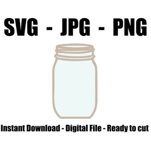 レイヤードメイソンジャーコインバンクカットファイル - メイソンジャーコインバンクSVG - メイソンジャーバンクJPG - メイソンジャーバンクPNG - Cricut、Silhouette、レーザー対応