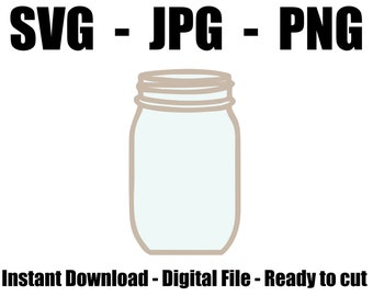 Layered Mason Jar Coin Bank Cut File - Mason Jar Coin Bank SVG - Mason Jar Bank JPG - Mason Jar Bank PNG - Cricut, Silhouette, Laser Ready