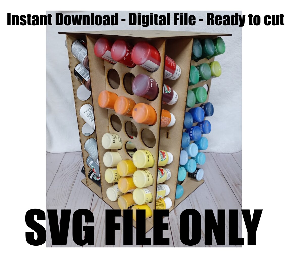 2oz Paint Bottle Holder Cut File 1/8 Material 2oz Etsy