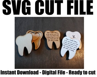 Tooth Fairy Box Cut File - Tooth Fairy Box SVG - Keepsake Tooth Box - Cricut, Silhouette, Laser Ready
